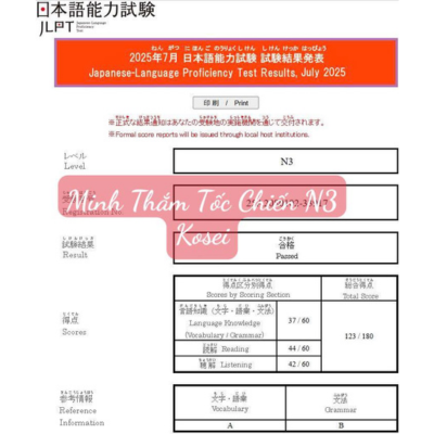 Minh Thắm - Lớp Tốc chiến N3